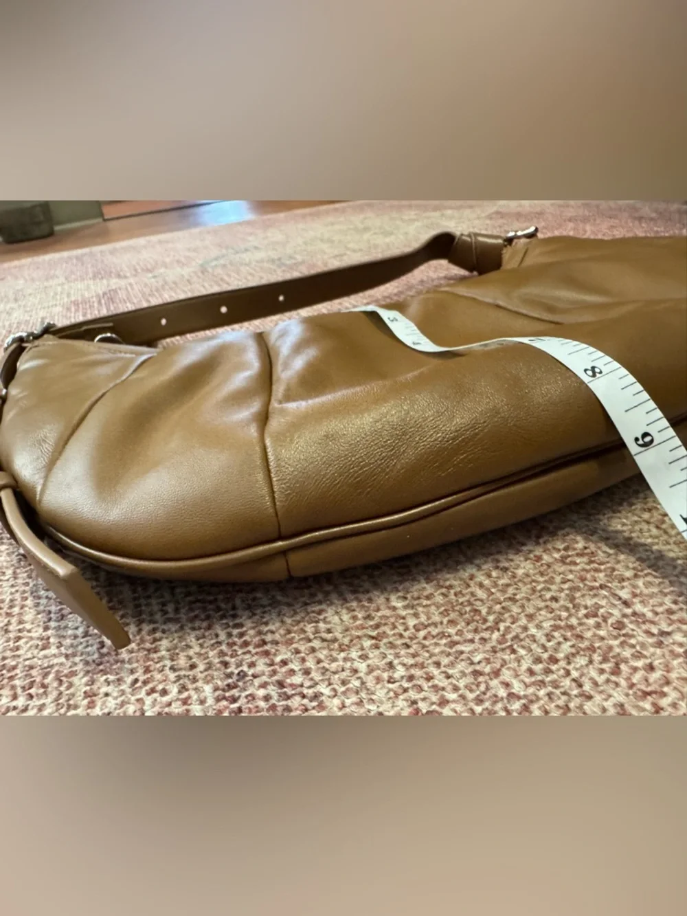 Cole Haan Womens' Quilted soft leather Hobo Bag - New Caramel
